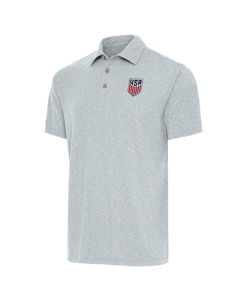 Antigua Men's Heather Gray USMNT Par 3 Polo Shirt