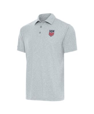Antigua Men's Heather Gray USMNT Par 3 Polo Shirt