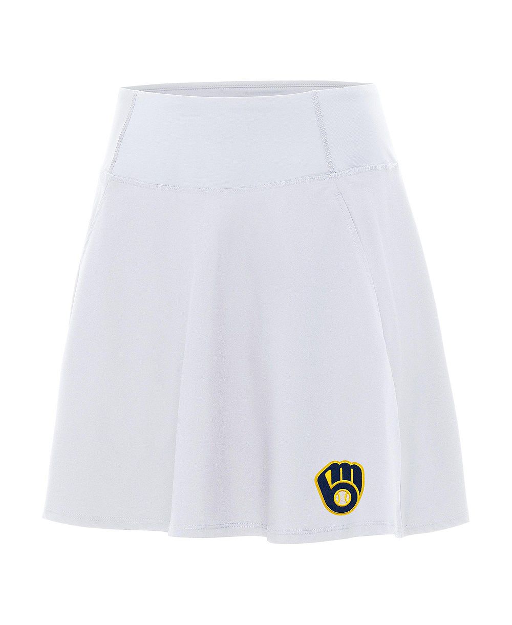 Antigua Women's White Milwaukee Brewers Chip Skort