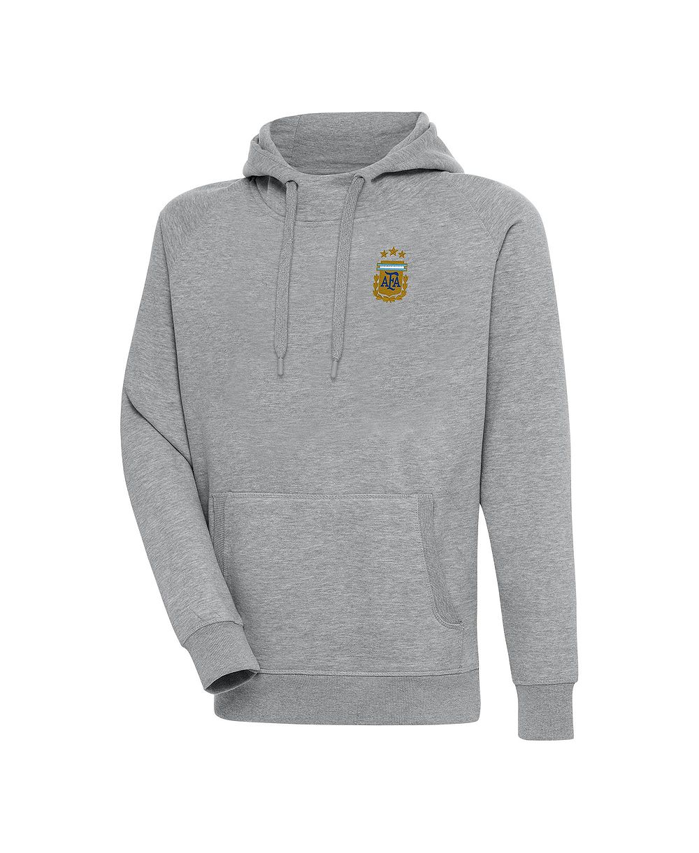 Antigua Men's Heather Gray Argentina National Team Victory Pullover Hoodie