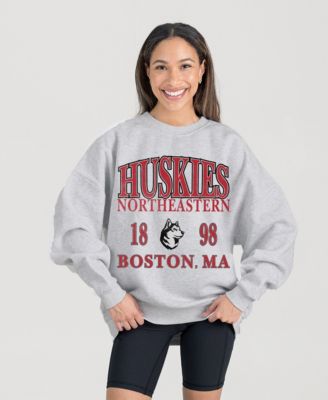 Gameday Couture Женский Northeastern Huskies Large Screen Print Fleece Pullover Sweatshirt