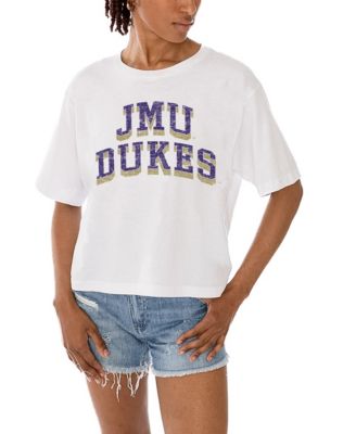 Gameday Couture Women's White James Madison Dukes Claim To Fame Boxy Cropped T-Shirt
