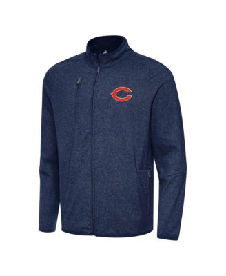 Antigua Мужская куртка на молнии Chicago Bears, цвет Heather Navy