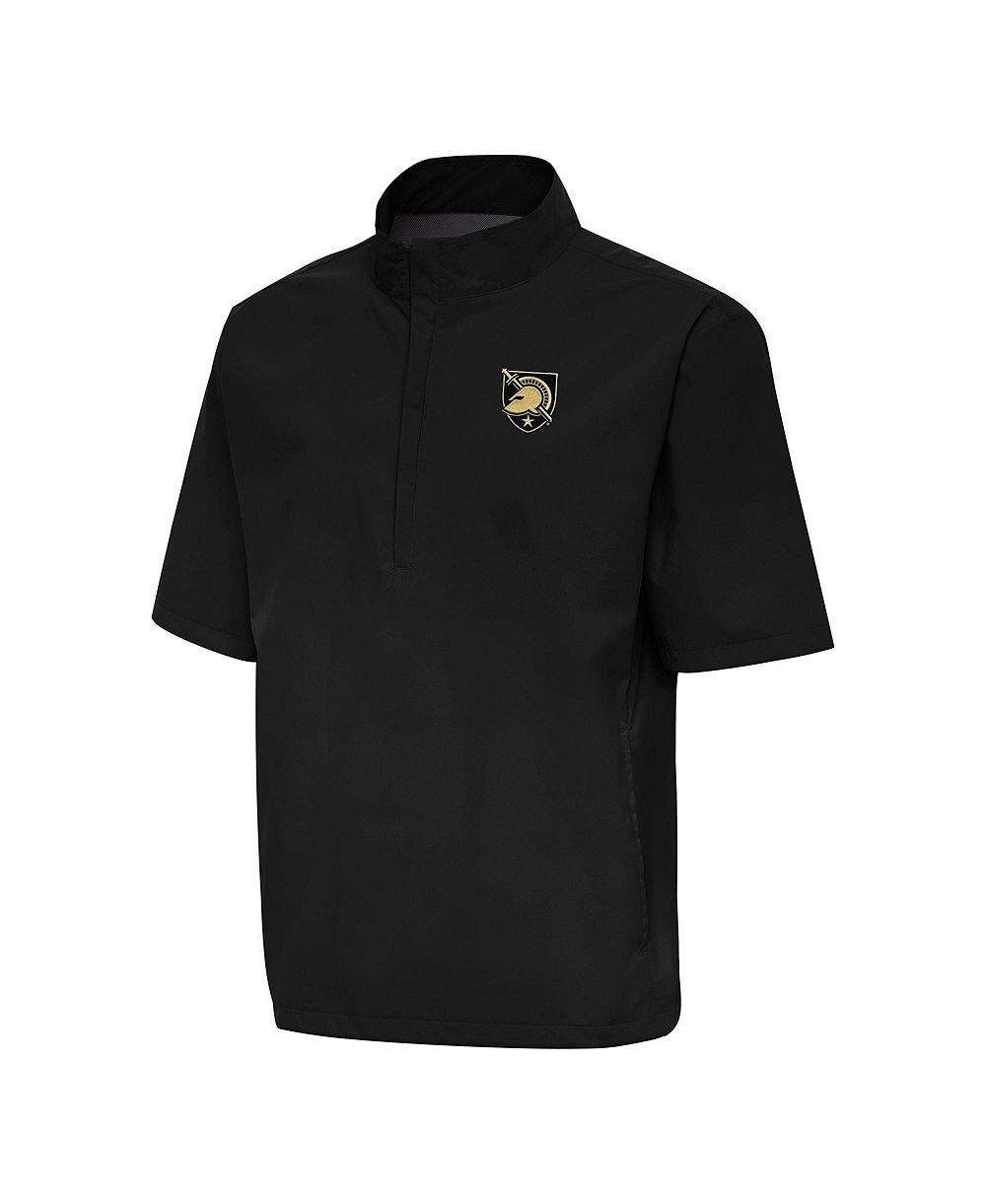 Antigua Men's Black Army Black Knights Brisk Quarter-Zip Windbreaker
