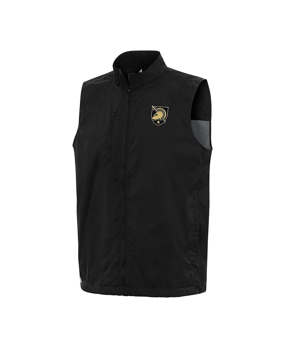 Antigua Men's Black Army Black Knights Brisk Full-Zip Vest