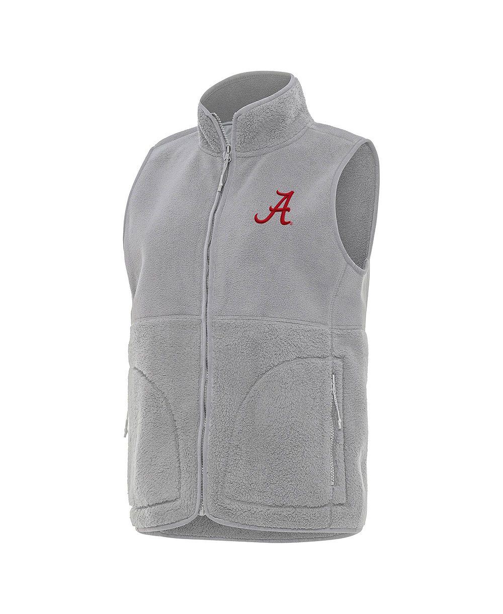 Antigua Женская серая жилетка Alabama Crimson Tide с полной молнией