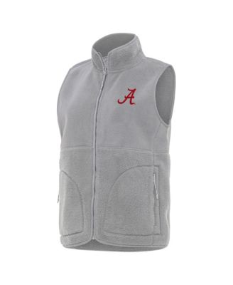 Antigua Женская серая жилетка Alabama Crimson Tide с полной молнией