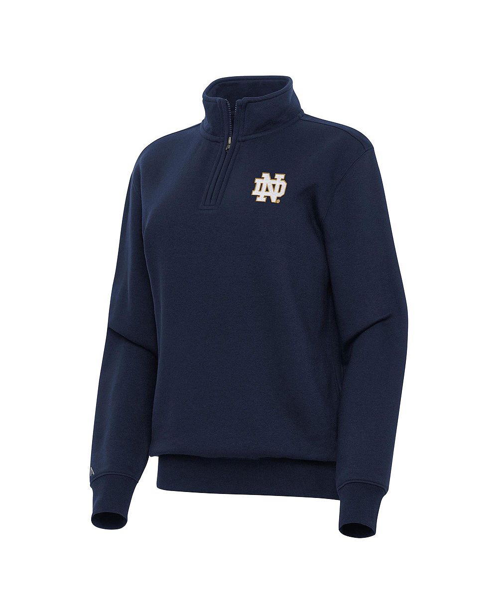 Женская толстовка Antigua Navy Notre Dame Fighting Irish Victory Quarter-Zip