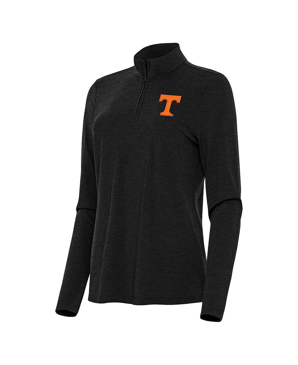 Женский джемпер Antigua Heather Black Tennessee Volunteers Bright Quarter-Zip