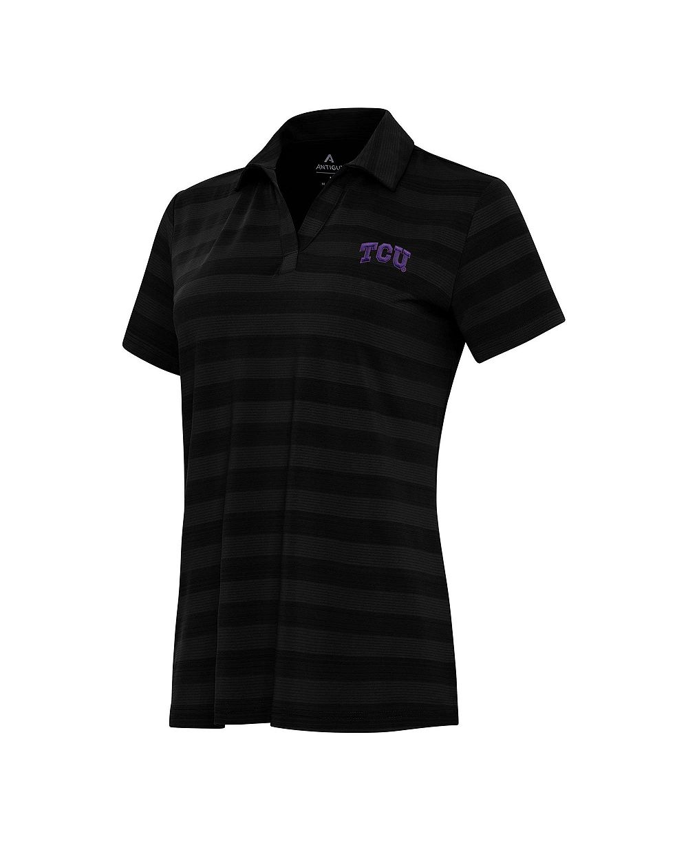 Женская рубашка-поло Antigua TCU Horned Frogs Tunnel Black