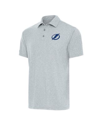 Мужская рубашка-поло Antigua Tampa Bay Lightning Big & Tall Par 3 Heather Gray
