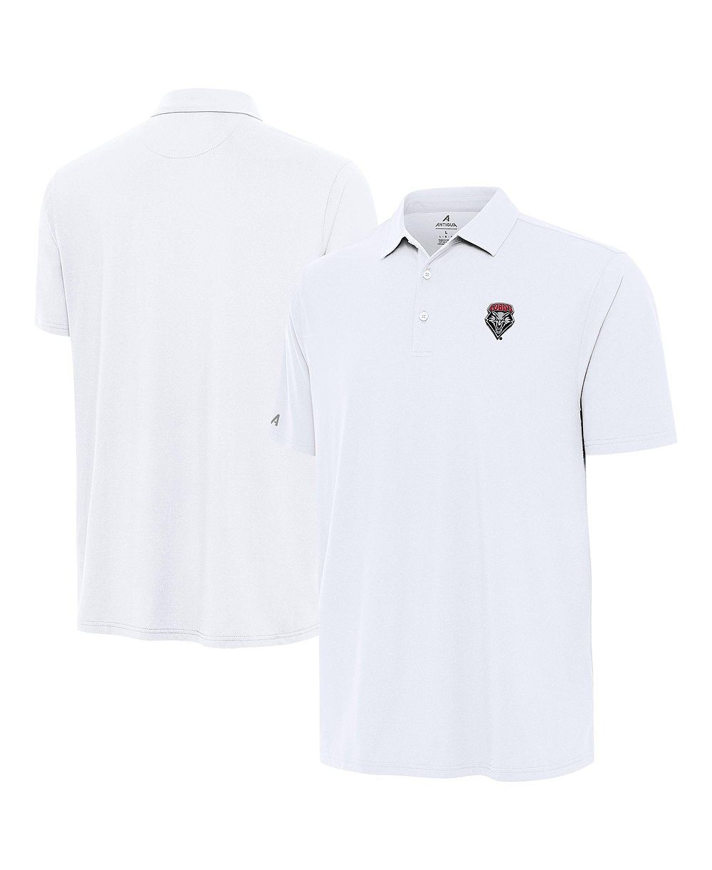 Antigua Men's White New Mexico Lobos Era Polo Shirt