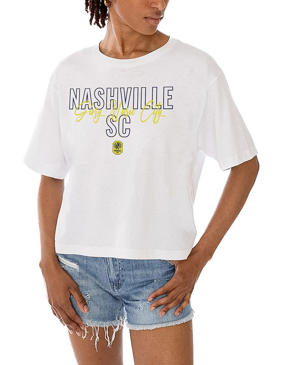 Gameday Couture Women's White Nashville SC Keep Playing Cropped T-Shirt