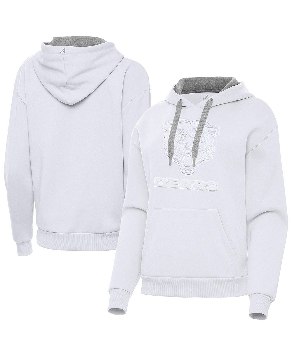 Antigua Женская толстовка Chicago Bears White Victory Pullover Hoodie