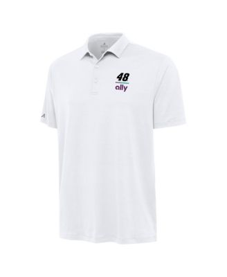 Antigua Men's White Alex Bowman Reprocess Polo Shirt
