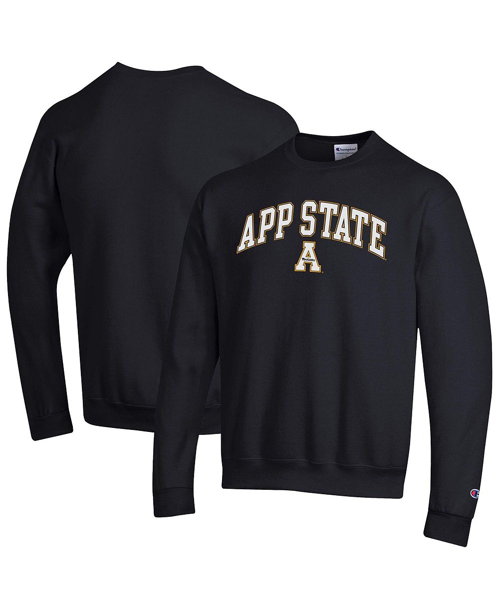 Мужское худи Champion Black Appalachian State Mountaineers Arch Over Logo Pullover