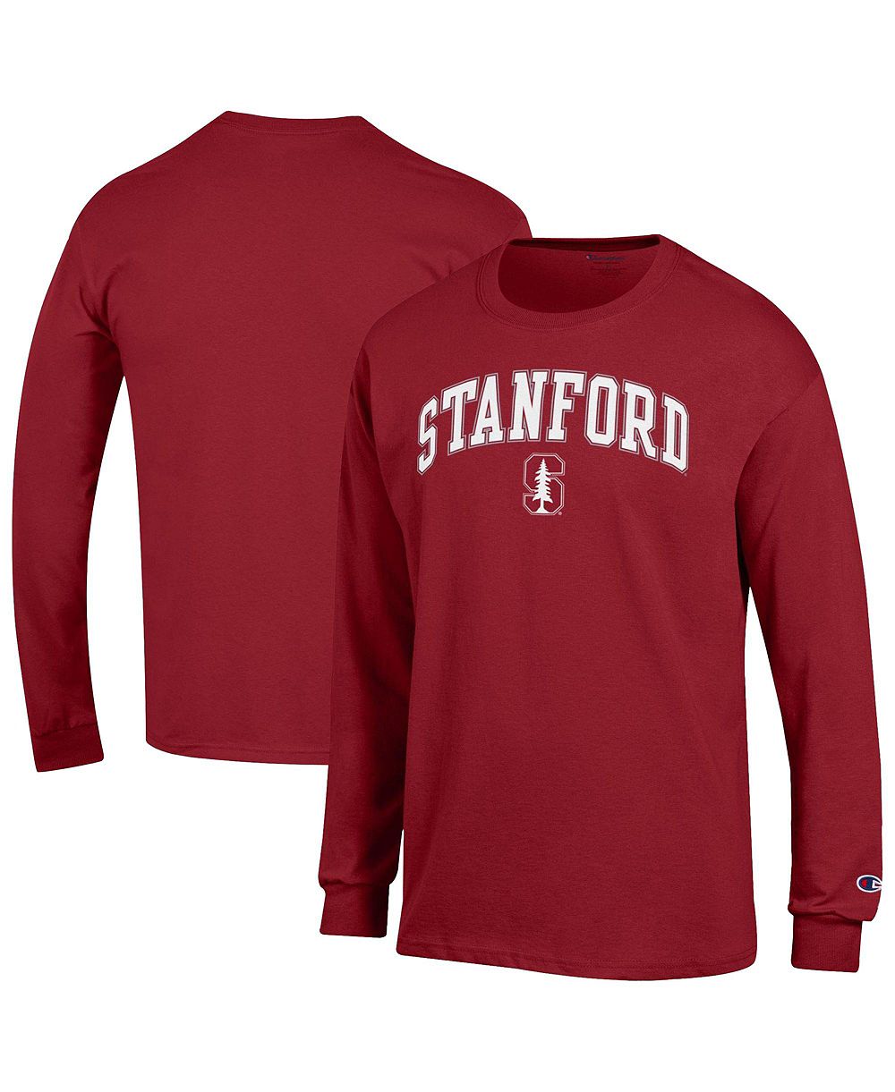 Мужская футболка Champion с длинным рукавом и логотипом Stanford Cardinal