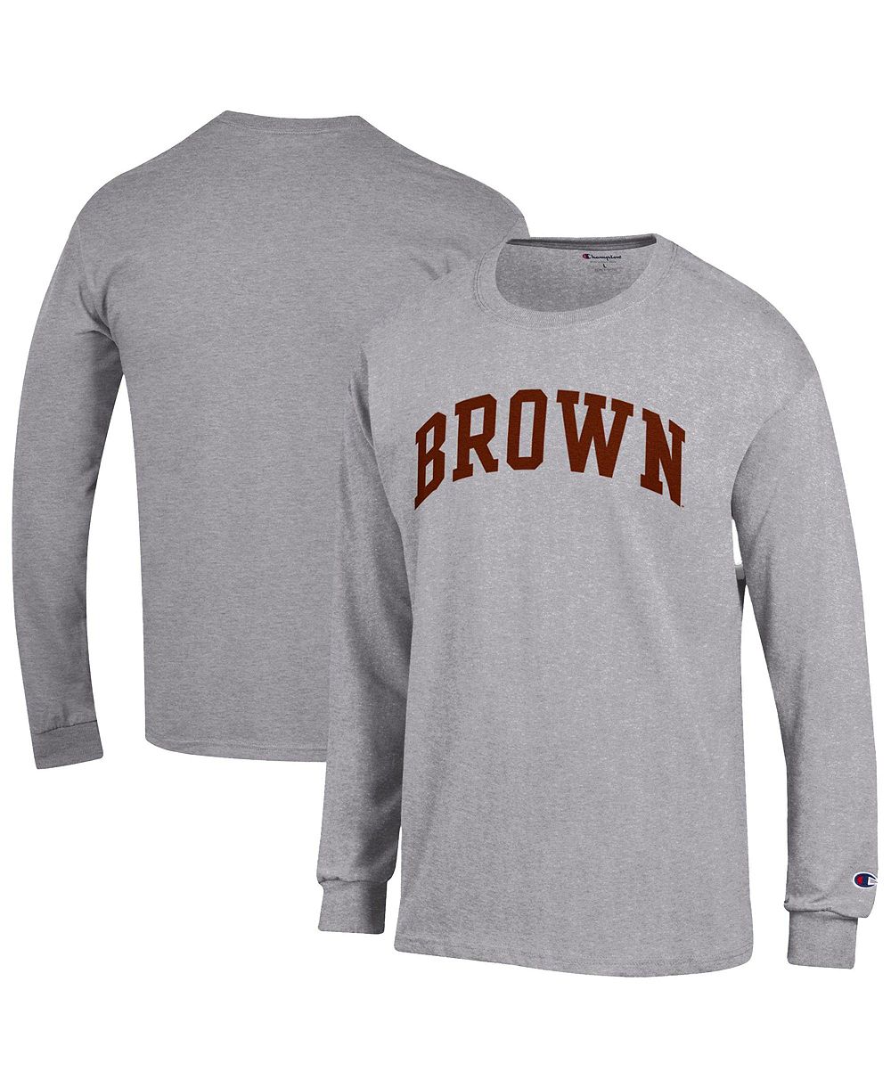 Мужская футболка Champion Heather Gray Brown Bears Basic Arch Long sleeves