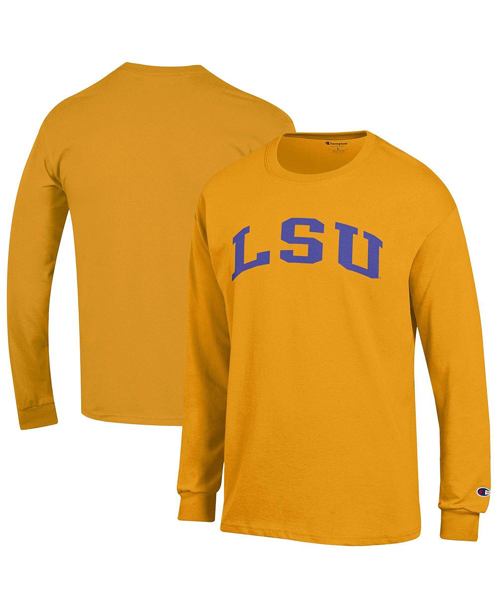Мужская футболка Champion Gold LSU Tigers Basic Arch с длинным рукавом