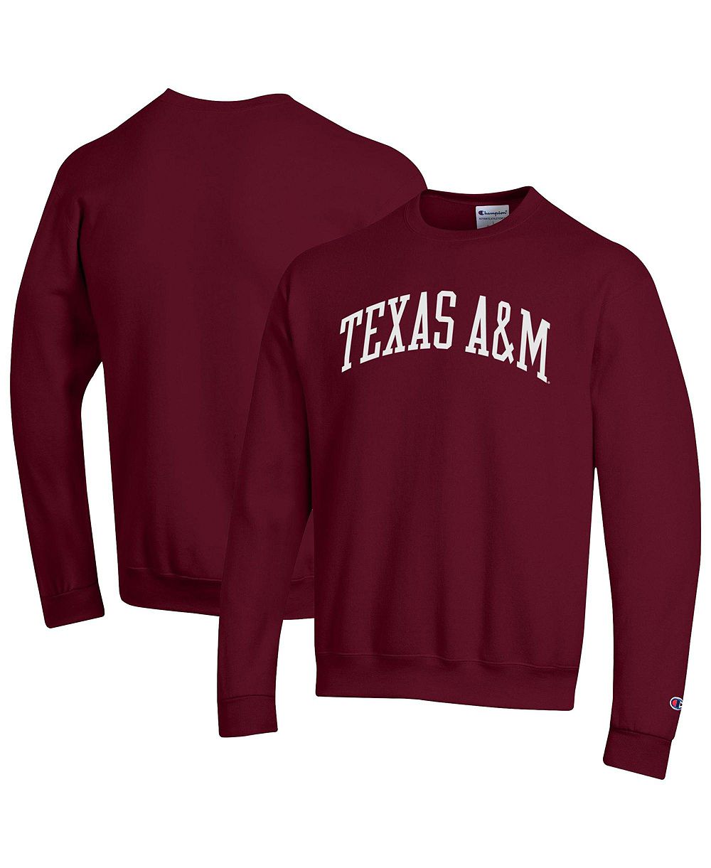 Мужское худи Champion Maroon Texas A&M Aggies Basic Arch Fleece Pullover Sweatshirt