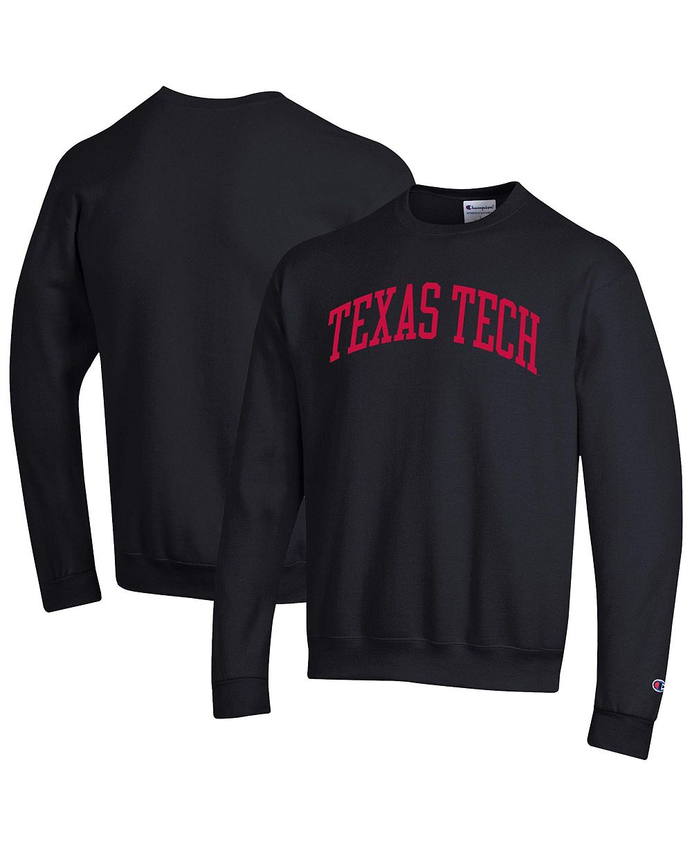 Мужской свитшот Champion Black Texas Tech Red Raiders Basic Arch Fleece Pullover