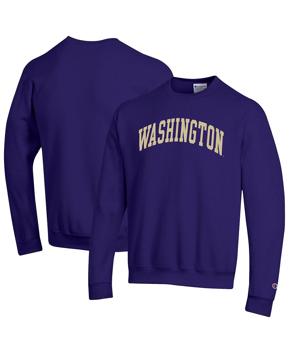 Мужская толстовка Champion Washington Huskies Basic Arch Fleece Pullover в цвете Purple