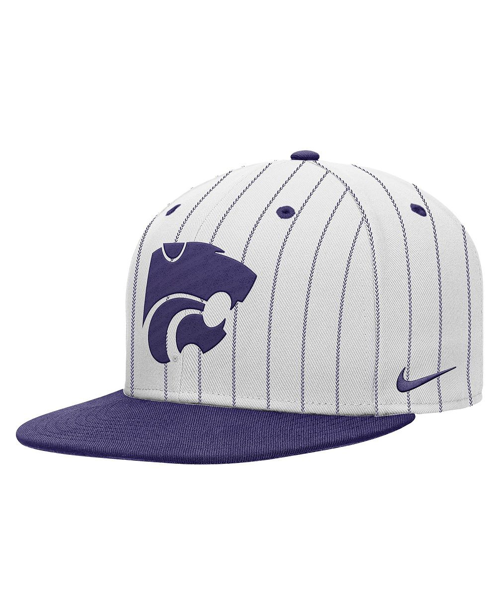 Мужская бейсболка Nike цвета белого цвета с логотипом Kansas State Wildcats Pro Dri-FIT Snapback