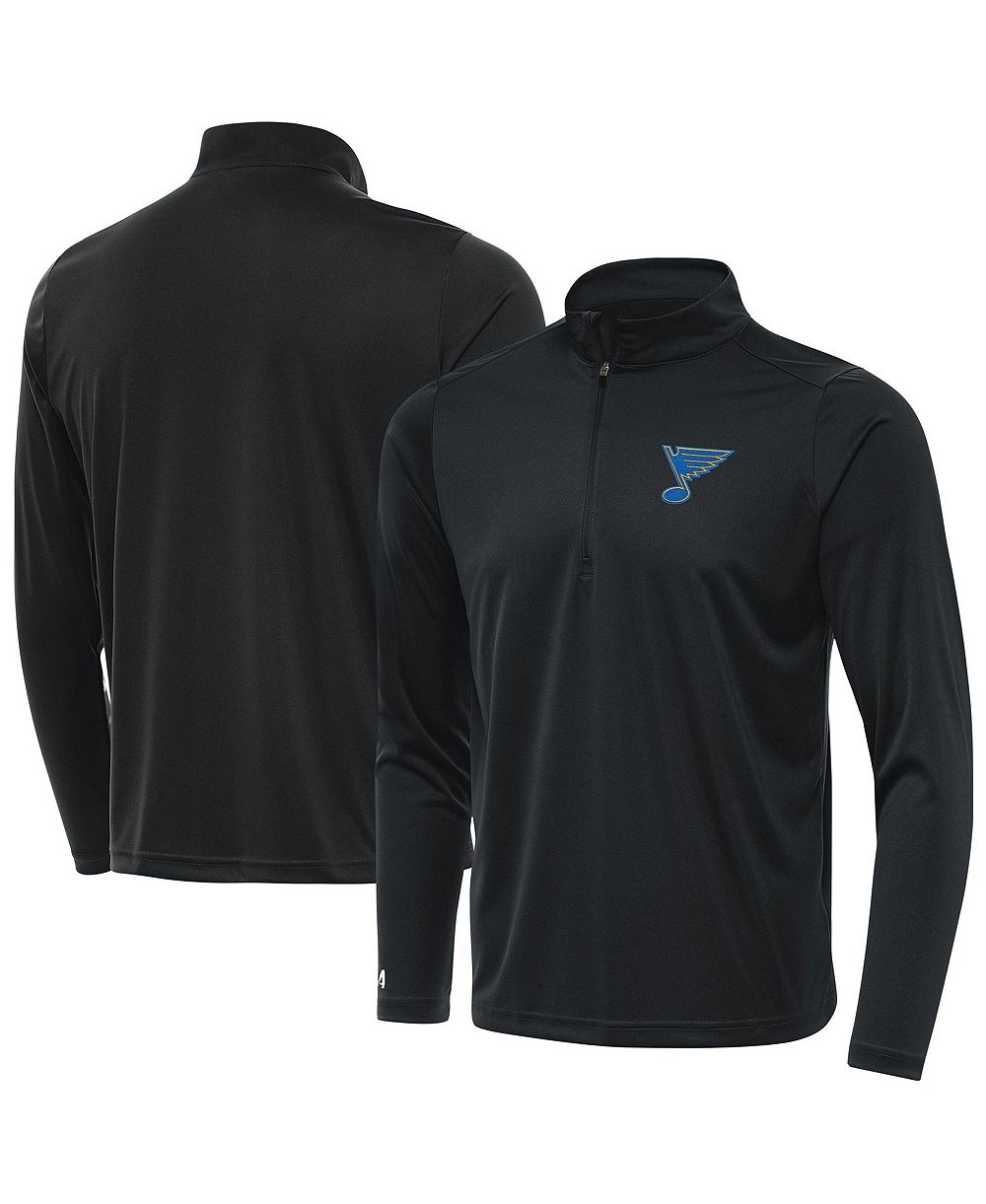 Мужская легкая толстовка-свитшот Antigua Gray St. Louis Blues Tribute Quarter-Zip Pullover
