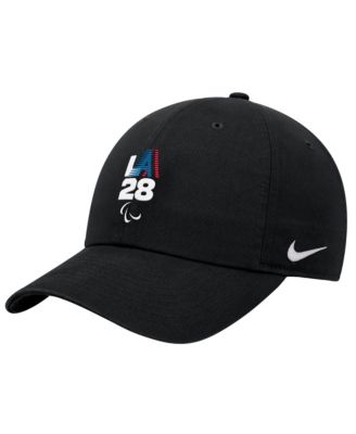 Nike Men's Black LA28 Summer Paralympics Retro Stripe Club Adjustable Hat