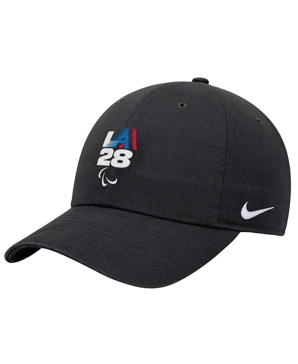 Детская кепка Nike Black LA28 Summer Paralympics Retro Stripe Club Adjustable