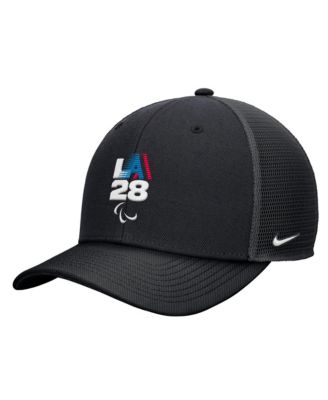 Детская кепка Nike Black LA28 Summer Paralympics Retro Stripe Rise Adjustable Trucker