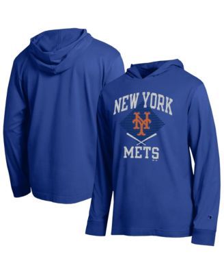 Champion Мужская футболка long-sleeve hooded New York Mets Cooperstown Royal
