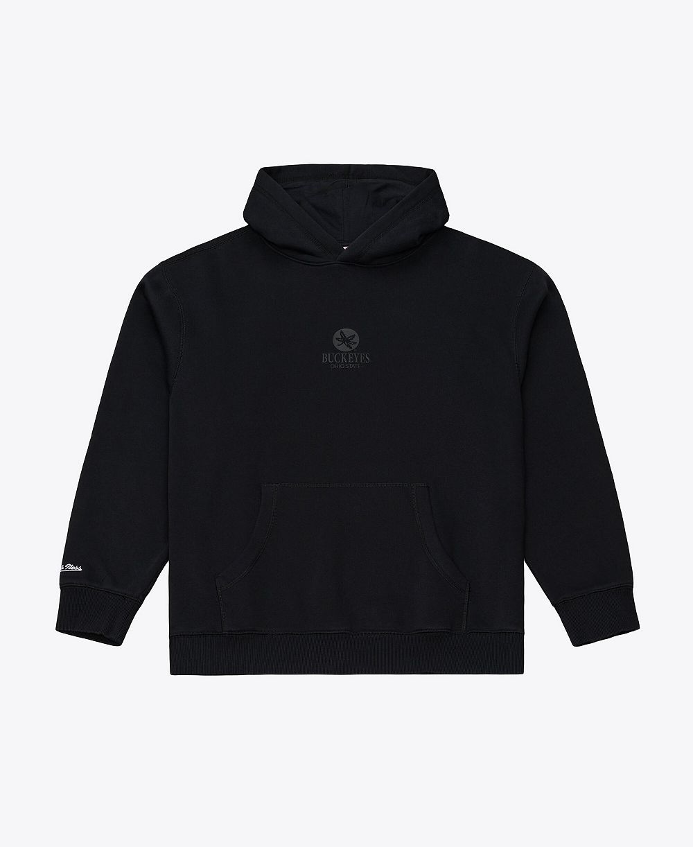 Mitchell & Ness Мужской черный худи Ohio State Buckeyes Monochrome Icon Fleece