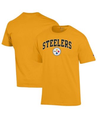 Champion Men's Gold Pittsburgh Steelers Arch Over Logo T-Shirt