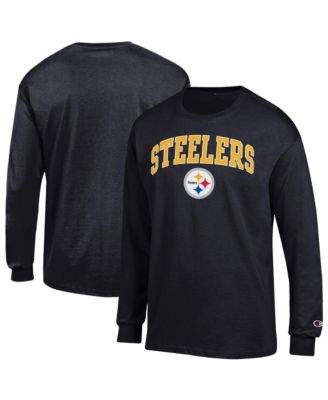 Champion Men's Black Pittsburgh Steelers Arch Over Logo Long Sleeve T-Shirt