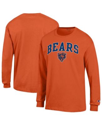 Мужская футболка Champion Orange Chicago Bears Arch Over Logo Long sleeves