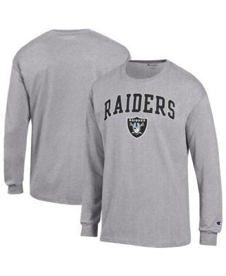 Champion Мужская футболка Long sleeves Gray Las Vegas Raiders Arch Over Logo