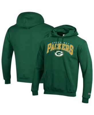 Champion Men's Green Green Bay Packers Power Blend Arch over Logo Hoodie