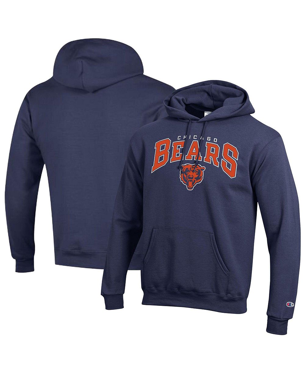 Champion Men's Navy Chicago Bears Power Blend Arch over Logo Hoodie