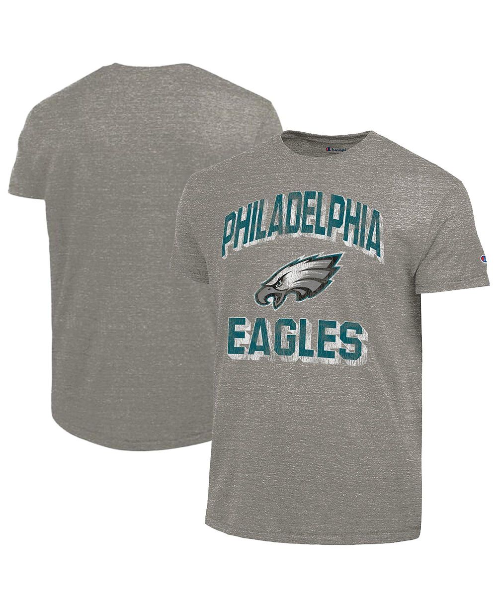 Мужская футболка Champion Philadelphia Eagles Ultimate Tri-Blend Heather Charcoal
