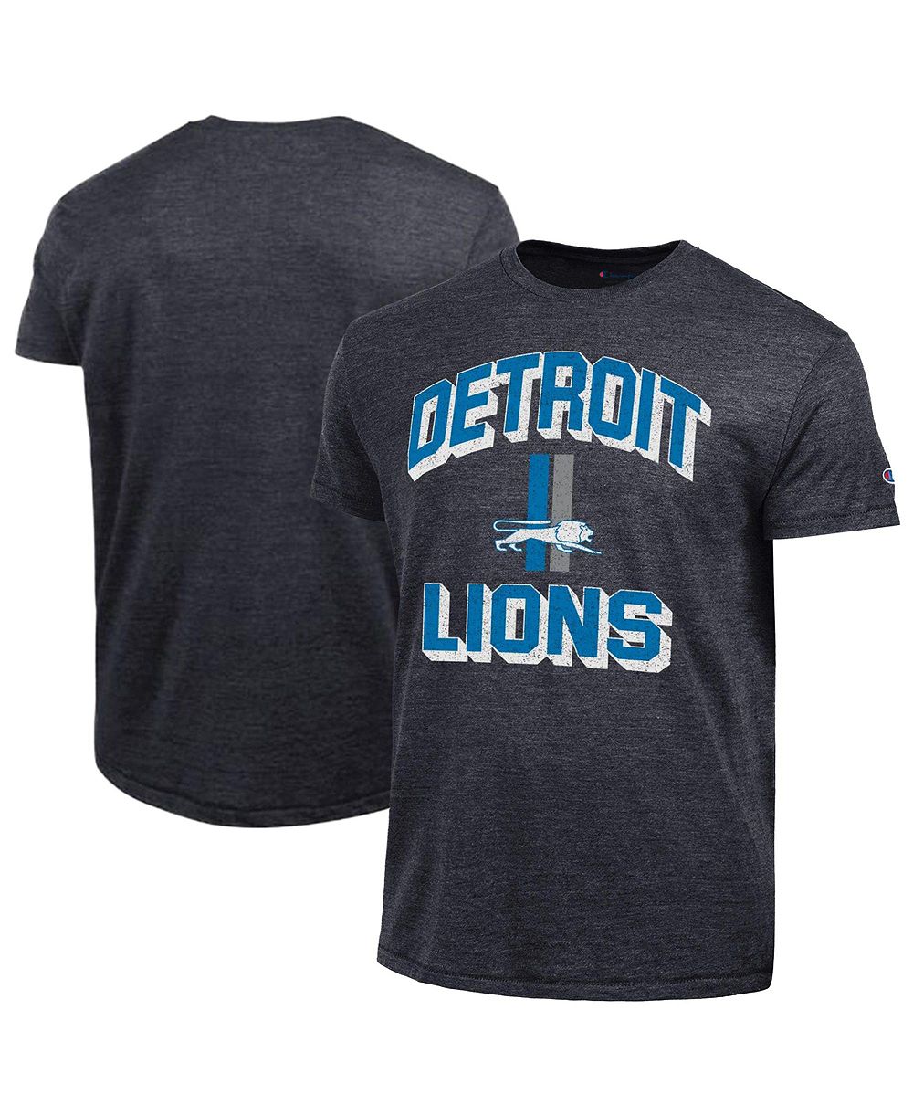 Champion Men's Charcoal Detroit Lions Ultimate Tri-Blend T-Shirt