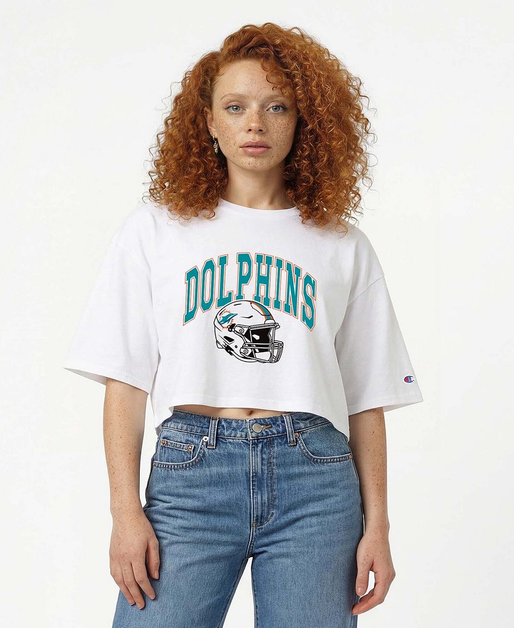 Champion женская укороченная футболка Miami Dolphins