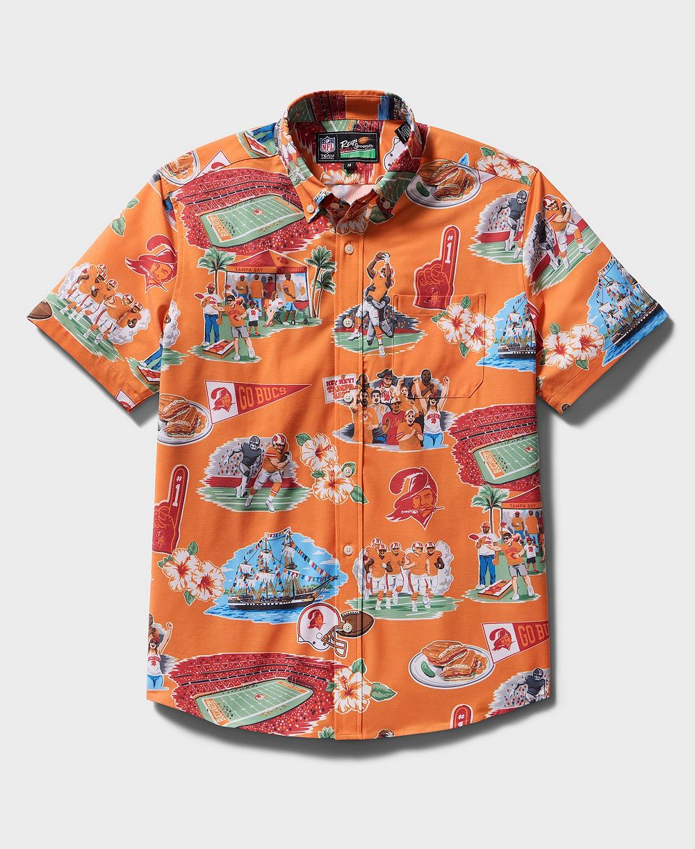 Мужская рубашка Reyn Spooner Orange Tampa Bay Buccaneers Scenic Button-Down