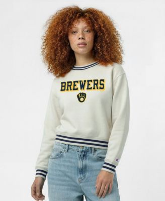 Champion Women's Milwaukee Brewers Reverse Weave Fleece-Lined Sweatshirt