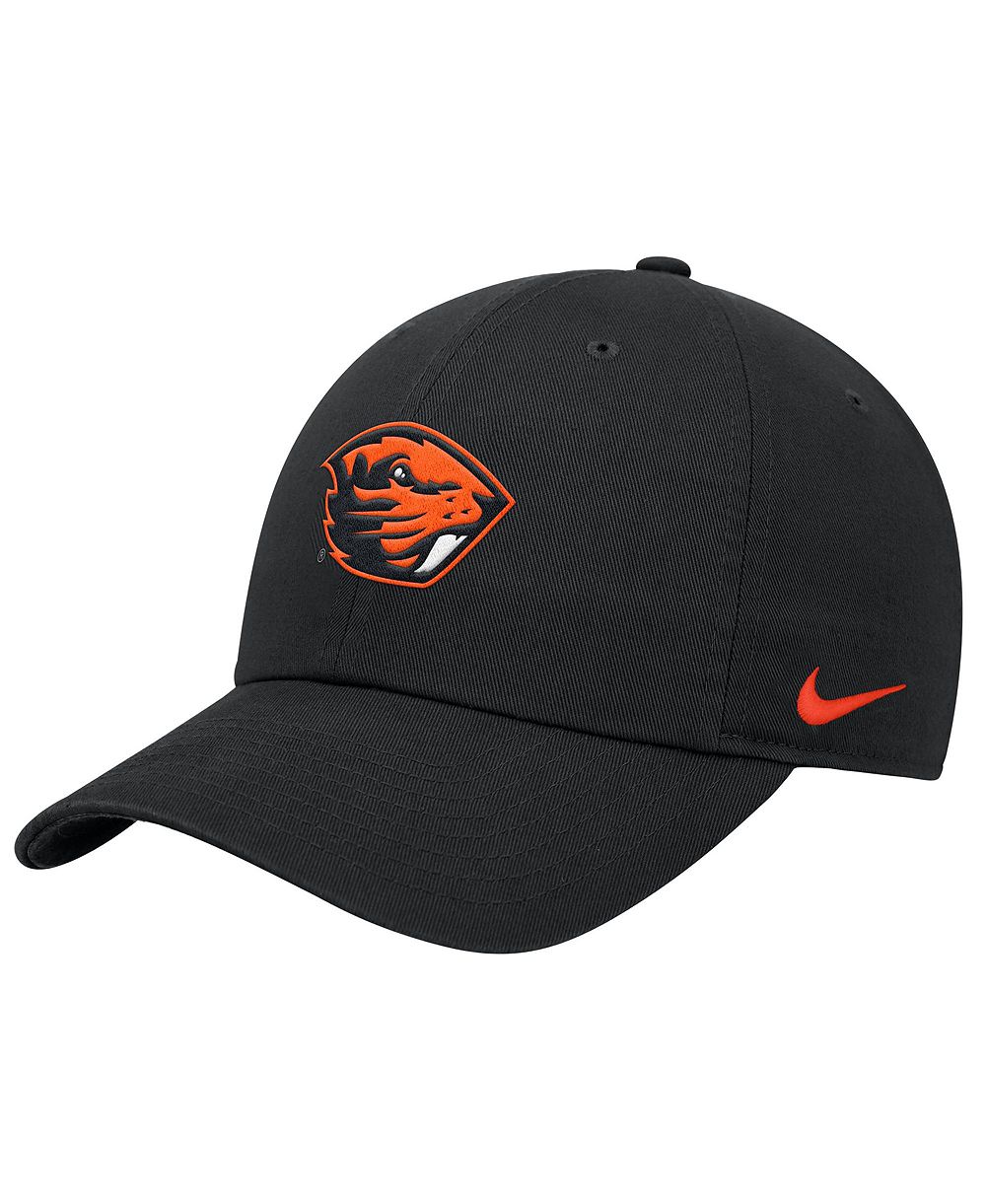 Nike мужская регулируемая кепка Oregon State Beavers 2026 Sideline Club Black
