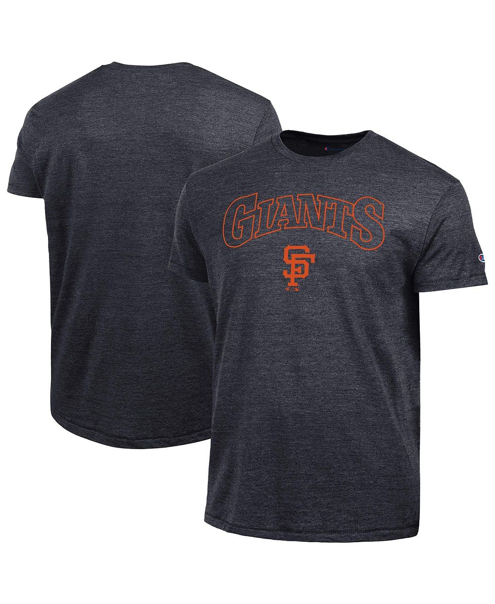Мужская футболка Champion Black San Francisco Giants Cooperstown Wordmark Lockup Tri-Blend