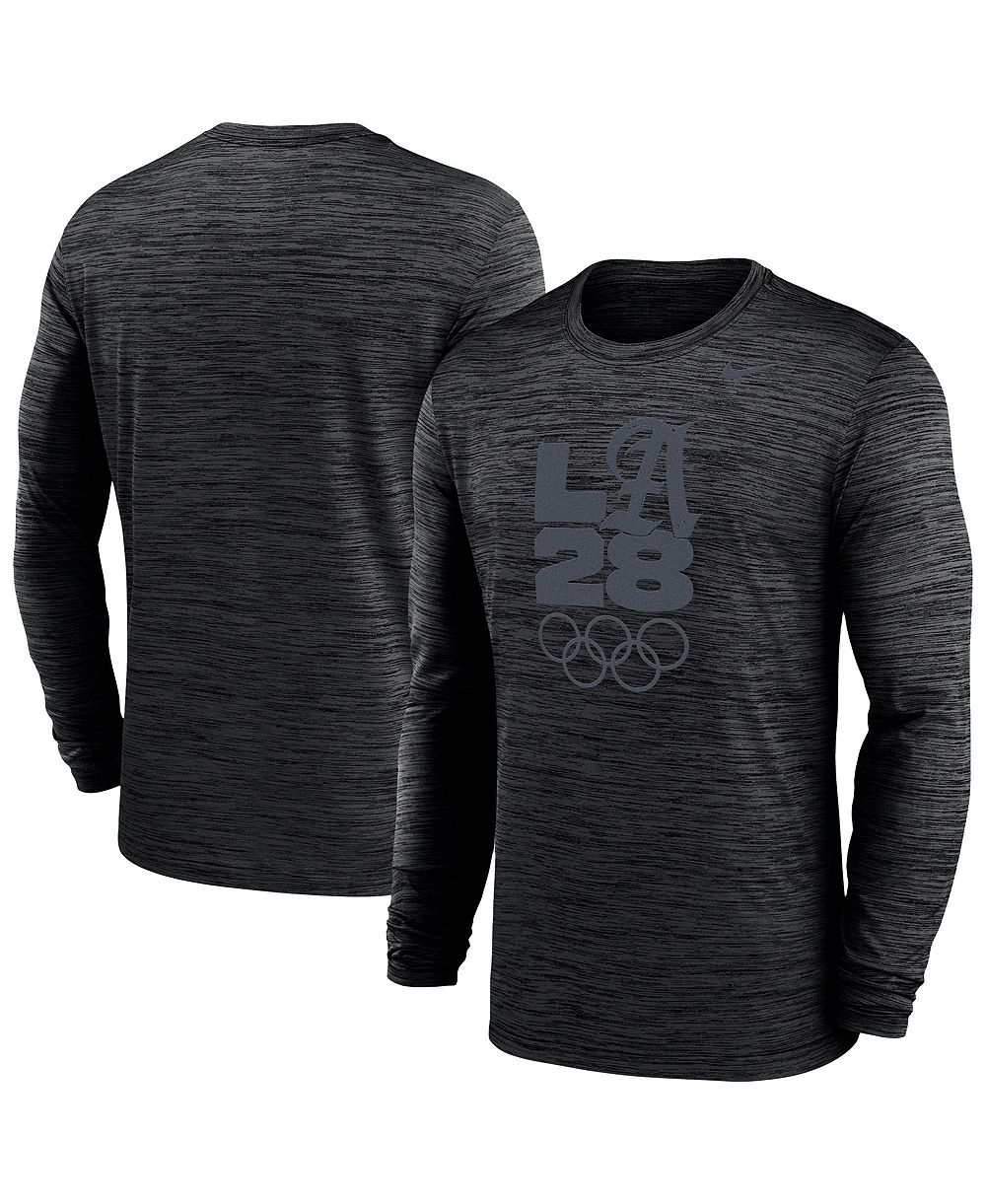 Nike Men's Black LA28 Summer Olympics Team Issue Velocity Dri-FIT Long Sleeve T-Shirt