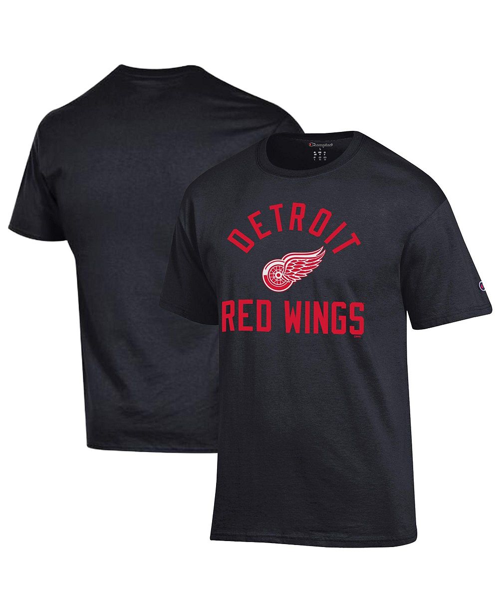 Мужская футболка Champion Black Detroit Red Wings Primary Logo Jersey T-Shirt