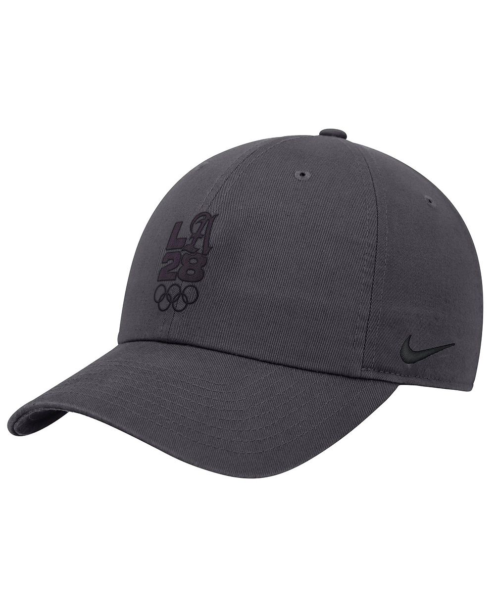 Nike Big Boys and Girls Anthracite LA28 Summer Olympics Club Adjustable Hat
