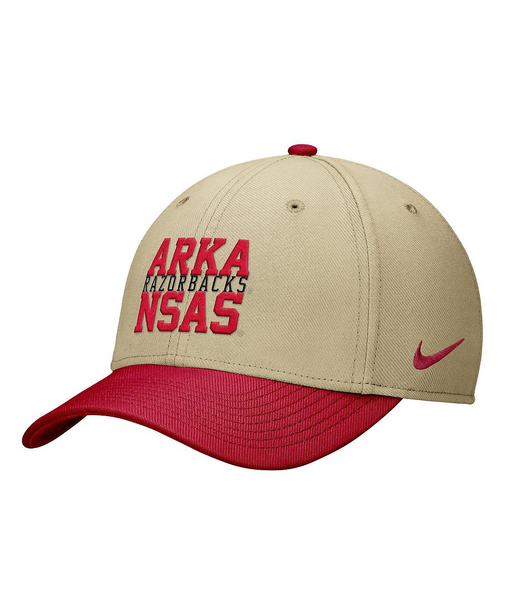 Nike Men's Beige/Cardinal Arkansas Razorbacks Dri-FIT SwooshFlex Hat